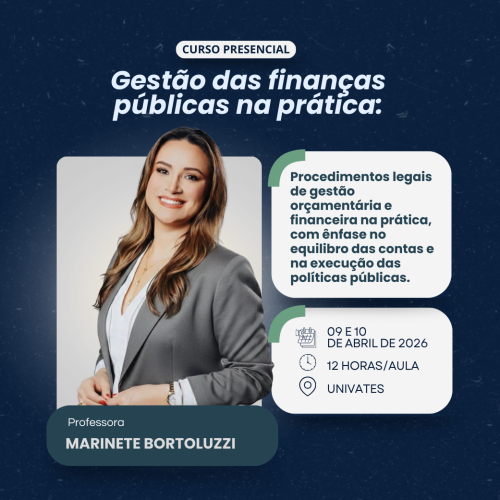 Imagem ilustrativa do(a) Curso: Gestão das finanças públicas na prática.